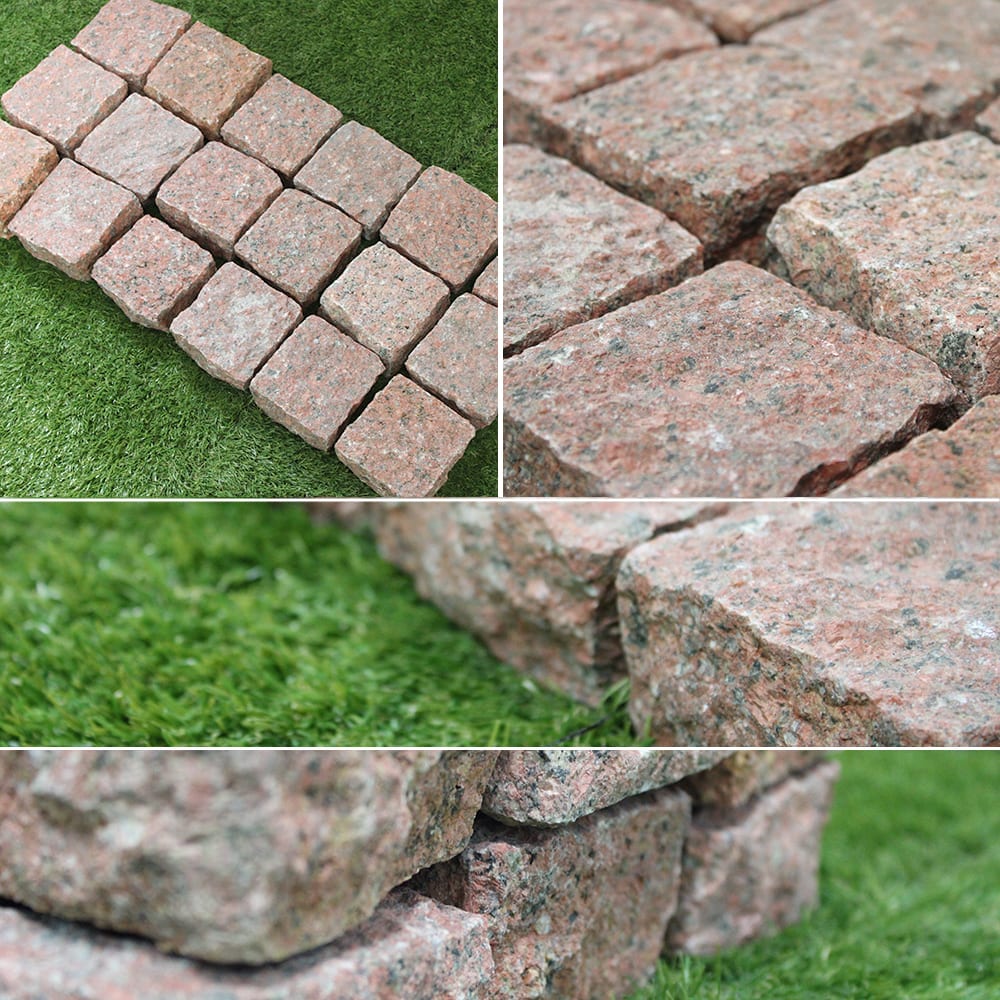 ピンコロストーン ハーフ半丁掛 レッド/18個セット・24個セット