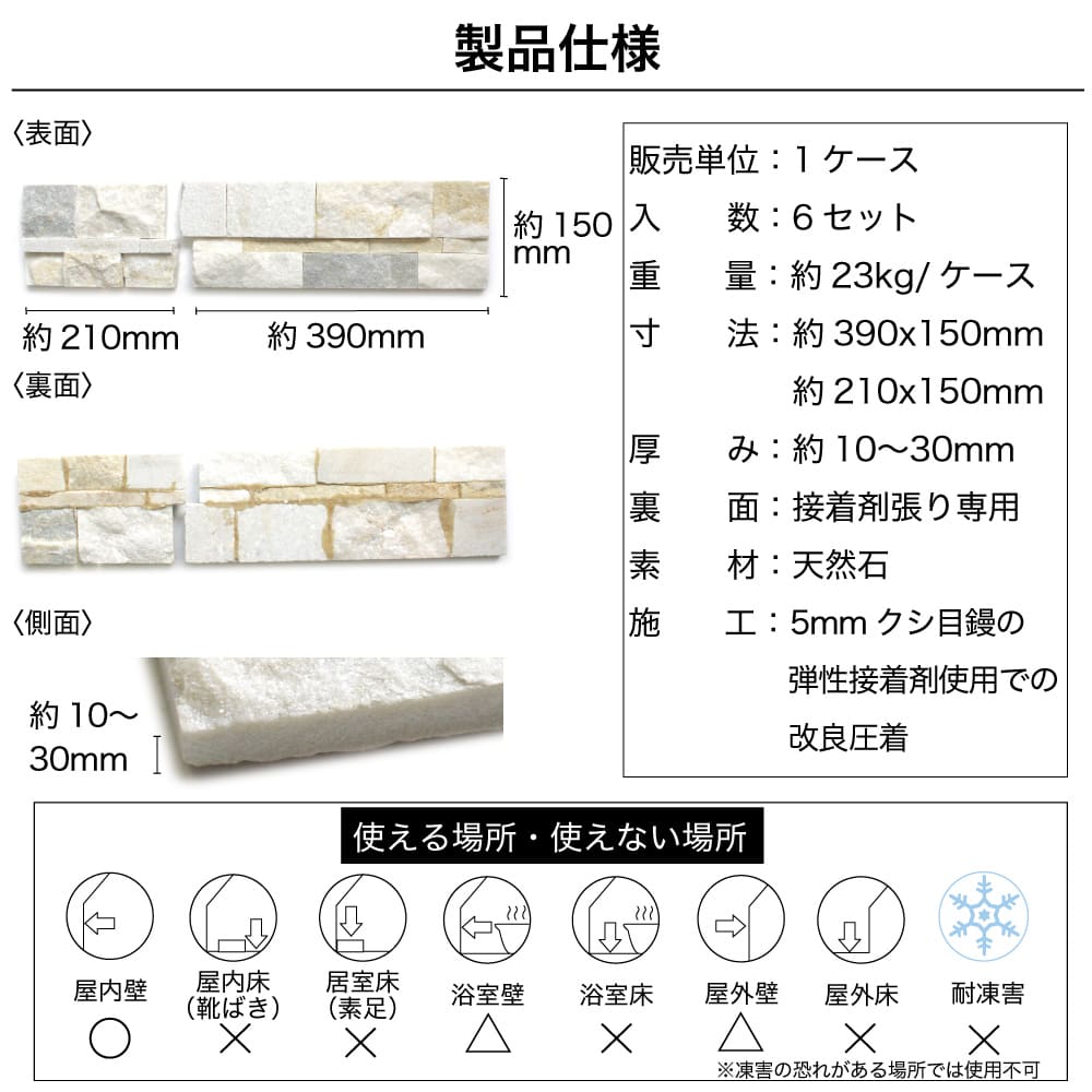 ボネット ワイド コーナー役物 全色 ケース（6セット入)