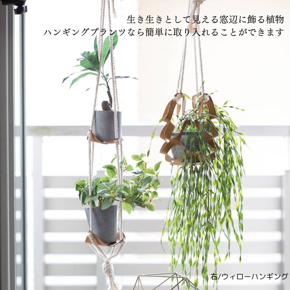 壁掛け インテリアグリーン 吊るして飾る ハンギング グリーン アーティフィシャル(リプサリスハンギングポット)