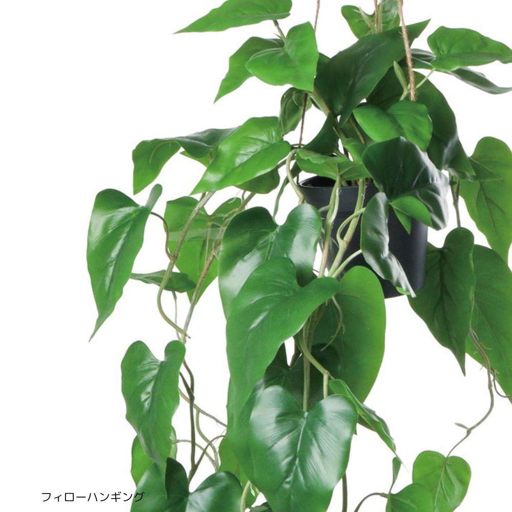 インテリアグリーン 吊るして飾る 観葉植物 フェイクグリーン 造花 壁掛け ハンギング(フィローハンギングポット)