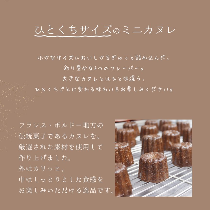 種子島粗糖の 一口ミニカヌレ6種セット（8個入）【プレーン