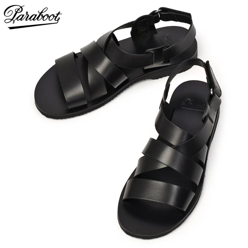 Paraboot パラブーツ　レザーサンダル　ブラック　ヌメア　41 Paraboot【パラブーツ】ストラップレザーサンダル ヌメア NOUMEA