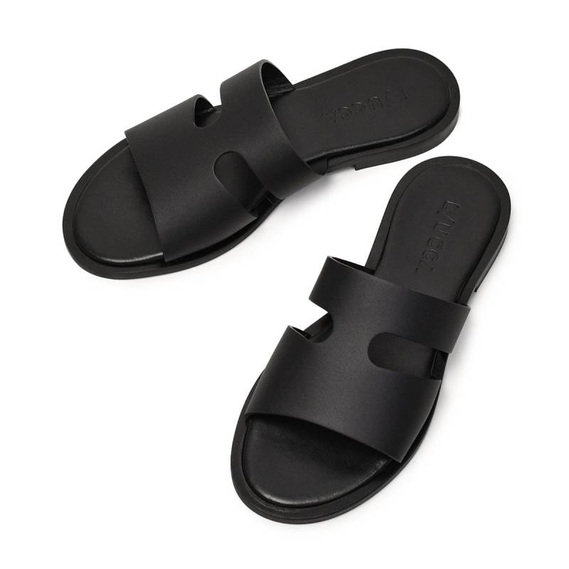 LUCCA・L/UCCA【ルッカ】H CUTサンダル LU04 BLACK レザー ブラック