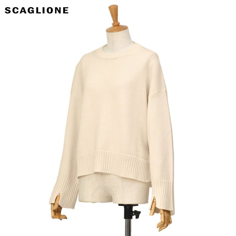 SCAGLIONE スカリオーネ ニット・セーター M 白 【古着】【中古】【送料無料】 楽天市場】scaglione 中古の通販