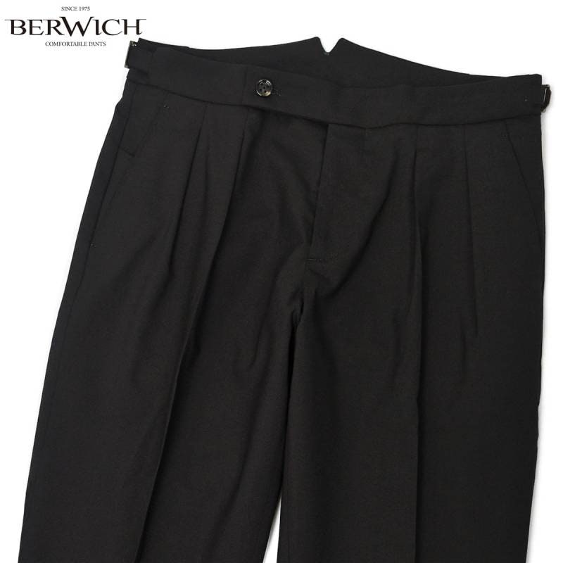 BERWICH【ベルウィッチ】ツープリーツパンツ SCOTCH GT1442X BLACK