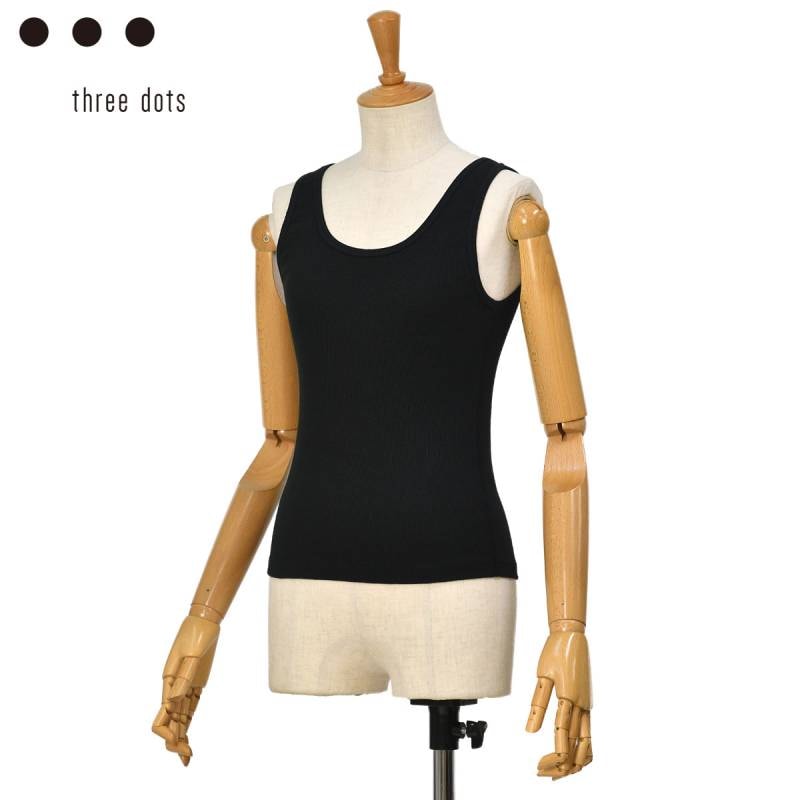 three dots - 【美品】スリードッツ-three dots-ノースリーブハイネックニット three dots【スリードッツ】【Cinq essentiel】