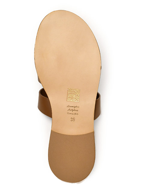 L/UCCA ルッカ Hデザイン レザーサンダル イタリア製 LUCCA・L/UCCA【ルッカ】H CUTサンダル LU04 CAMEL レザー キャメル