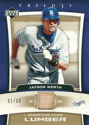 Jayson Werth 2005 UD Trilogy Generations Future Lumber Gold 60枚 