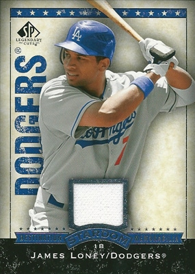 James Loney 2008 SP Legendary Cuts Destination Stardom Memorabilia / ジェームズ ローニー
