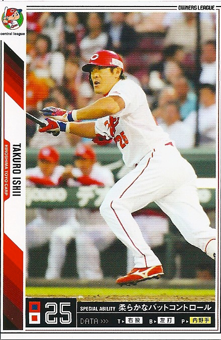 プロ野球カード★【石井　琢朗】 2011オーナーズリーグ０５ ノーマル白　広島東洋カープ