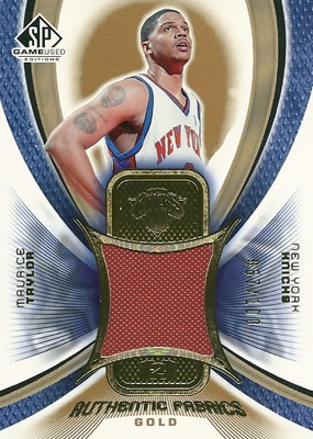 モーリス テイラー NBAカード 2004/05 SP Game Used Authentic Fabrics Gold 100枚限定！（057/100） / Maurice Taylor