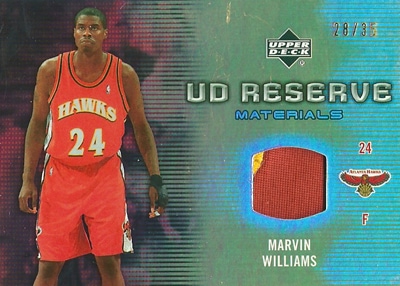 マービン ウィリアムス NBAカード 2006/07 UD Reserve Patches 35枚限定！（28/35） / Marvin Williams