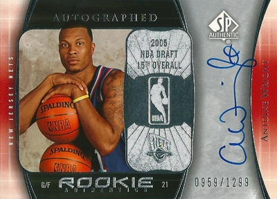 アントワン ライト NBAカード 2005/06 SP Authentic Rookie Autograph / Antoine Wright