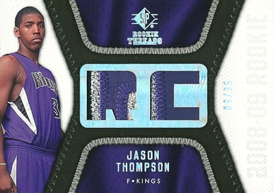 ジェイソン トンプソン NBAカード 2008/09 SP Rookie Threads Rookie Threads Patch 35枚限定！（08/35）/ Jason Thompson