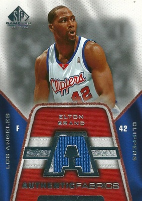 エルトン ブランド NBAカード 07/08 SP Game Used Authentic Fabrics 