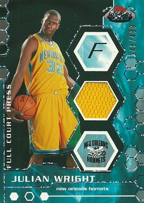 ジュリアン ライト 07/08 Topps Stadium Club Full Court Press Relics 499枚限定！（148/499） / Julian Wright