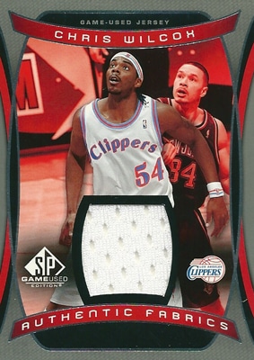 クリス・ウィルコックス Chris Wilcox 04/05 SP Game Used Authentic Fabrics