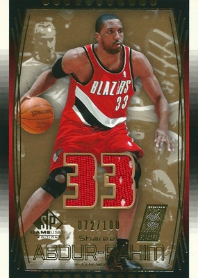 シャリーフ・アブドゥル・ラヒーム Shareef Abdur Rahim 04/05 SP Game Used Jerseys Parallel 072/100