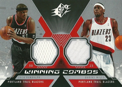 【ザック・ランドルフ】【ダリアス・マイルズ】Zach Randolph Darius Miles 05/06 SPｘ Winning Materials Combos