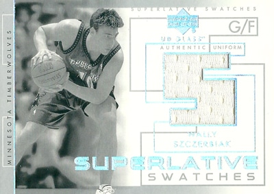 ウォーリー・ザービアック Wally Szczerbiak 03/04 UD Glass Superlative Swatches