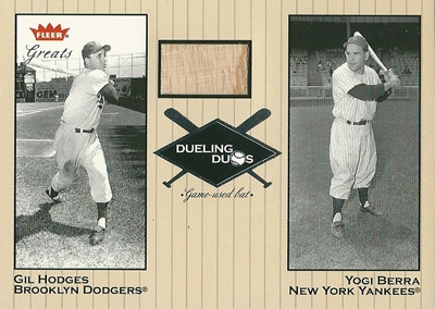 ギル・ホッジス MLBカード Gil Hodges 2002 Fleer Greats Dueling Duos Game Used