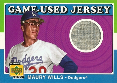モーリー・ウィルス MLBカード Maury Wills 2001 UD Decade 1970's Game Jerseys
