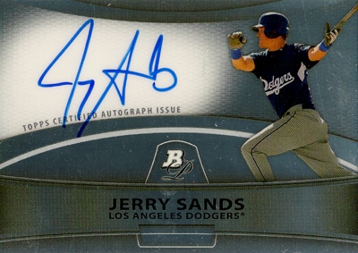 ジェリー・サンズ MLBカード Jerry Sands 2010 Bowman Platinum Prospects Autographs Refractors