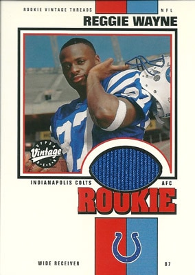 レジー・ウェイン NFLカード Reggie Wayne 2001 UD Vintage Rookie Vintage Threads