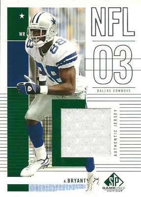 アントニオ・ブライアント NFLカード Antonio Bryant 2003 UD SP Game Used Edition Jersey