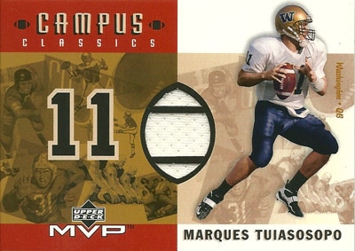 マーケス・トゥイアソソーポ NFLカード Marques Tuiasosopo 2001 Upper Deck MVP Campus Classics Jersey