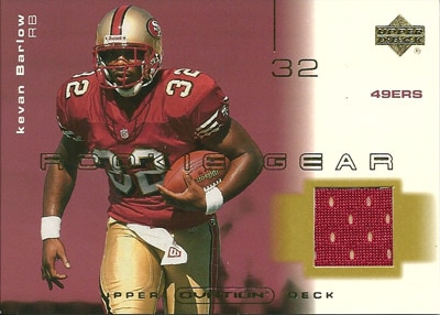 ケビン・バーロー NFLカード Kevin Barlow 2001 Upper Deck Ovation Rookie Gear