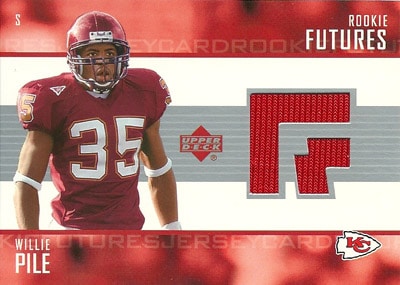 ウィリー・パイル NFLカード Willie Pile 2003 Upper Deck Rookie Future Jersey