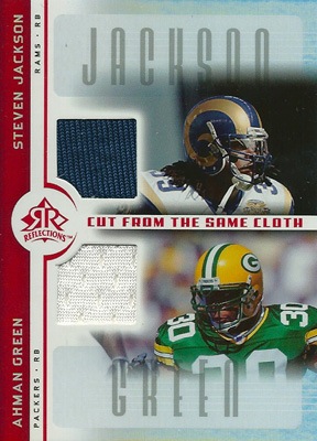 スティーブン・ジャクソン / アーマン・グリーン NFLカード Stephen Jackson / Ahman Green 2005 Reflections Cut From The Same Cloth