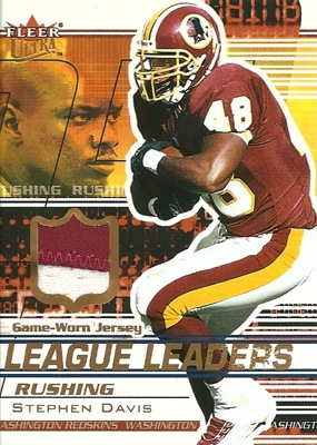 スティーブン・デイビス NFLカード Stephen Davis 2002 Fleer Ultra League Leaders Jerseys
