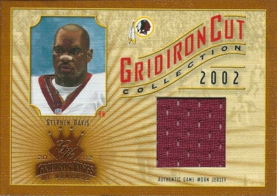 スティーブン・デイビス NFLカード Stephen Davis 2002 Gridiron Gear Gridiron Cut Collection Jerseys 168/400