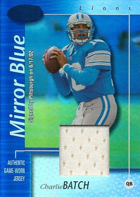 チャーリー・バッチ NFLカード Charlie Batch 2002 Leaf Certified Mirror Blue Materials 11/50