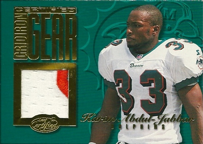 カリーム・アブドゥル・ジャバー NFLカード Karim Abdul-Jabbar 1999 Leaf Certified Gridiron Gear 228/300