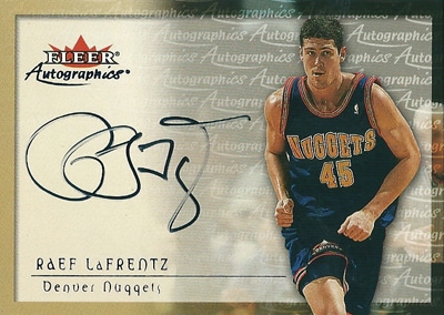 レイフ・ラフレンツ NBAカード Raef Lafrentz 00/01 Fleer 