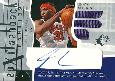 ショーン・マリオン NBAカード Shawn Marion 03/04 SPx Flashback 