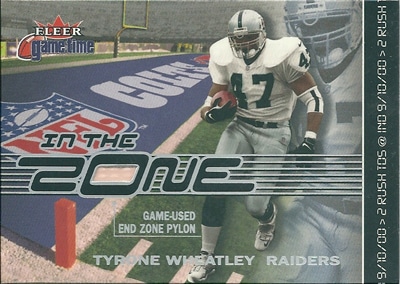 【タイロン・ウイートリー】 NFLカード Tyrone Wheatley 2001 Fleer Game Time In the Zone Memorabilia