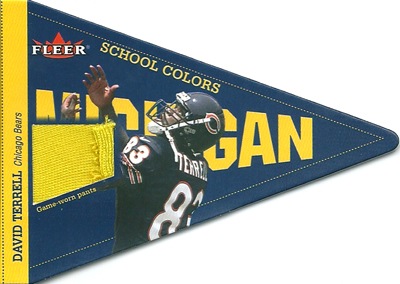 【デビッド・テレル】 NFLカード David Terrell 2002 Fleer Tradition School Colors Memorabilia