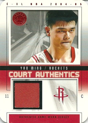 ヤオ・ミン NBAカード Yao Ming 04/05 E-XL Court Authentics Die Cuts