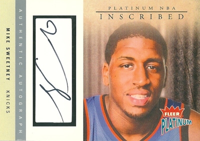マイク・スウィートニー NBAカード Mike Sweetney 03/04 Fleer Platinum Inscribed 101/264