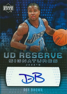 ディー・ブラウン NBAカード Dee Brown 06/07 UD Reserve Signatures