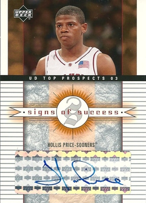 ホーリス・プライス バスケットボールカード Hollis Price 03/04 SP Tops Prospects Signs of Success