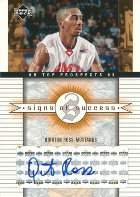 クイントン・ロス バスケットボールカード Quinton Ross 03/04 SP Tops Prospects Signs of Success