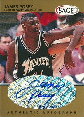 ジェームズ・ポージー バスケットボールカード James Posey 1999 SAGE Autographs Gold 87/200