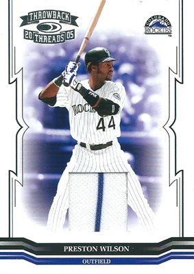 プレストン ウィルソン Mlbカード Preston Wilson 05 Throwback Threads Material Jersey 022 250 の通販 カードファナティック