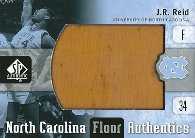 J.R. リード NBAカード J.R. Reid 11/12 SP Authentic North Carolina Floor