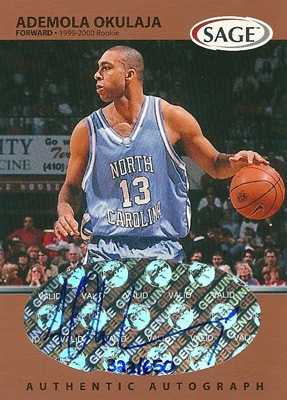 アデモラ・オクラジャ NBAカード Ademola Okulaja 1999 Sage Autographs Bronze